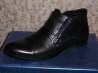Демисезонные мужские ботинки из натуральной кожи черного цвета