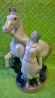 фарфоровая скульптура "Колхозница с лошадью", Гжель, СССР