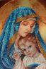Картина из бисера "Мадонна с младенцем"