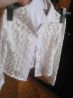 Коллекционный образец красивой белой блузки - кофты с узором