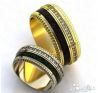 Обручальное кольцо из желтого золота с бриллиантам