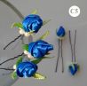 Синие цветы Шпильки для волос