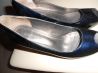 Туфли 40 размер, цвет темно-синий переходит в переливе черным