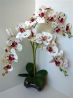 Орхидея из латекса в керамическом кашпо